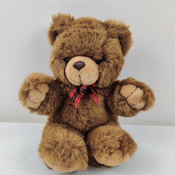 A & B Novelty Teddy Bear 1982 Light Brown Plush Stuffed Animal Vintage - Picture 1 of 12